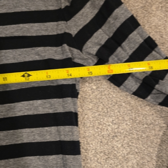 Merona Black and Gray Striped Top - Picture 2 of 4